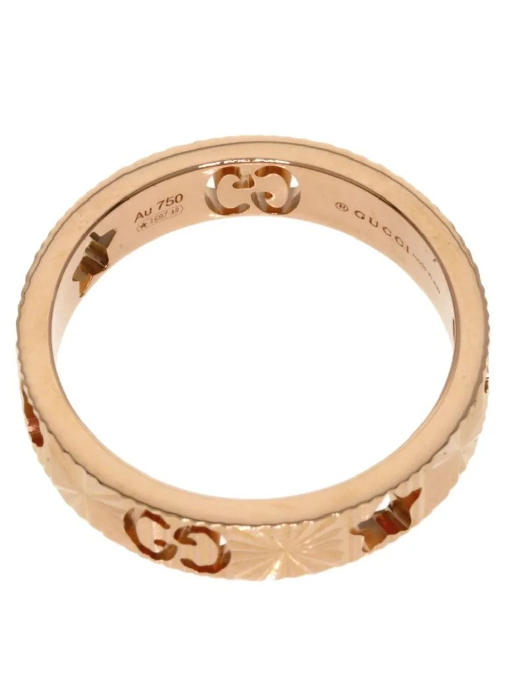 Gucci Icon Heart &star Ring 18k Pink Gold